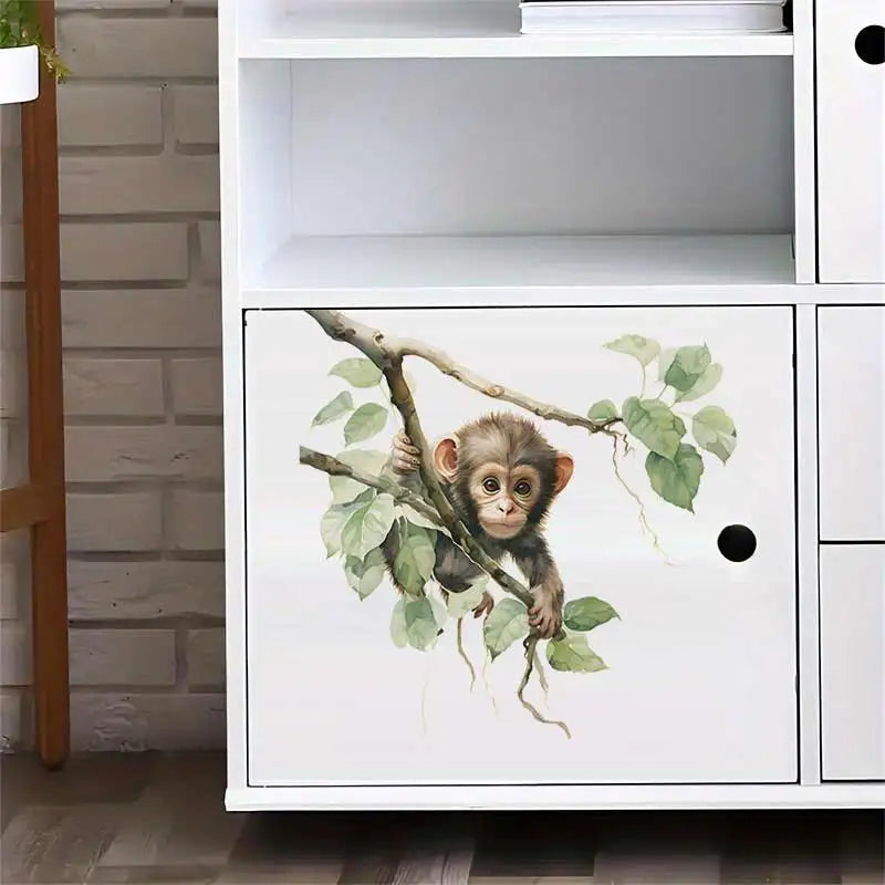 Cute Monkey Wall Sticker | Bathroom Toilet Decor and Home Decoration alternate view