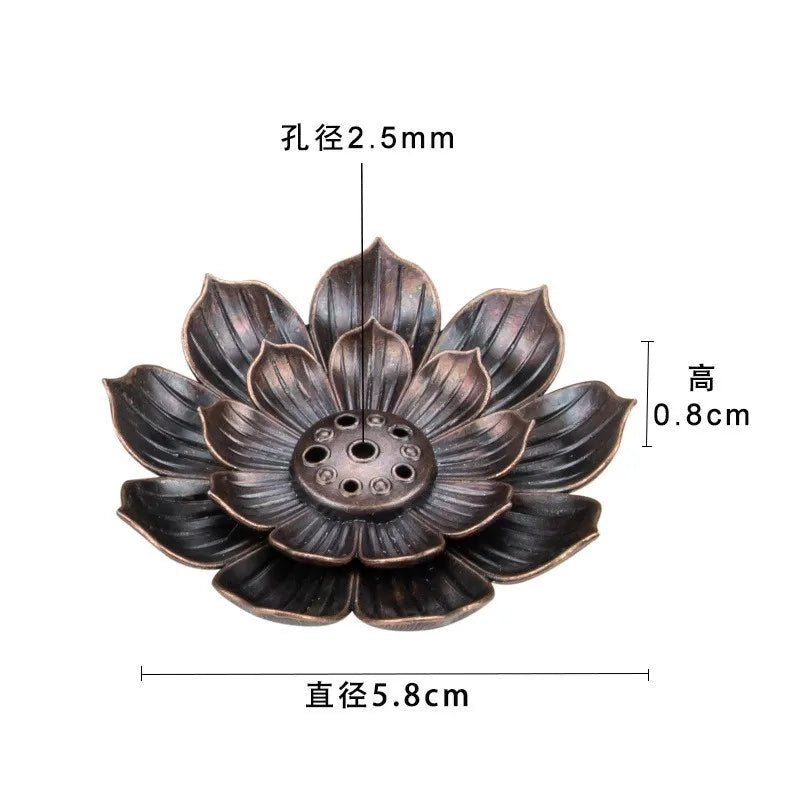 Metal Zen Lotus Buddha Incense Burner | Decorative Incense Stick Holder for Office additional angle