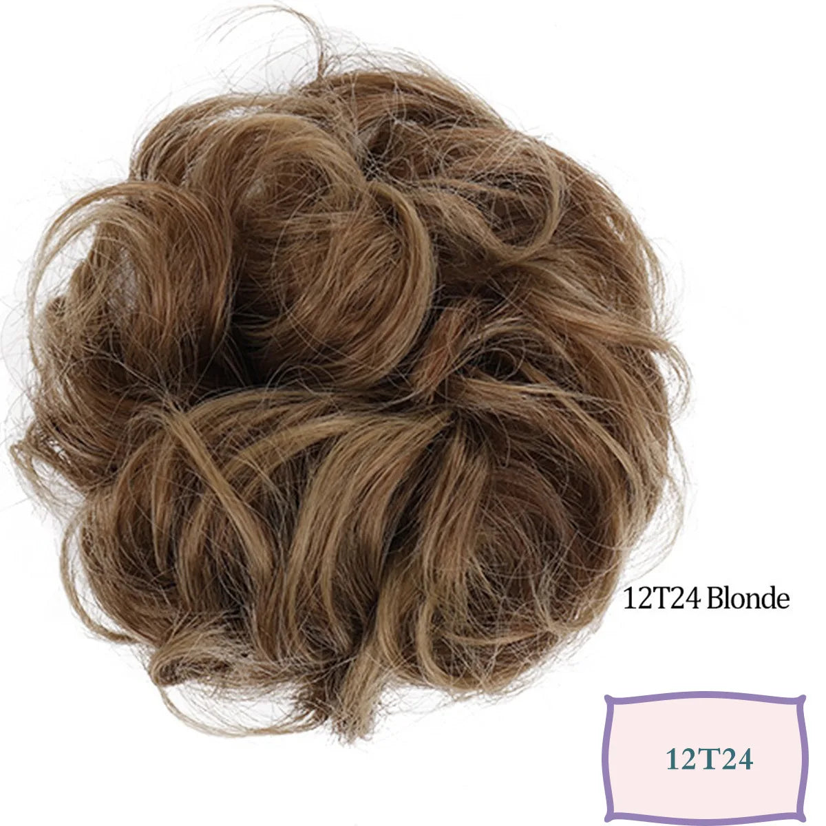 Synthetic Messy Hair Bun Chignon Scrunchies Fake Hair Band Braid Elastic Hairpiece additional angle