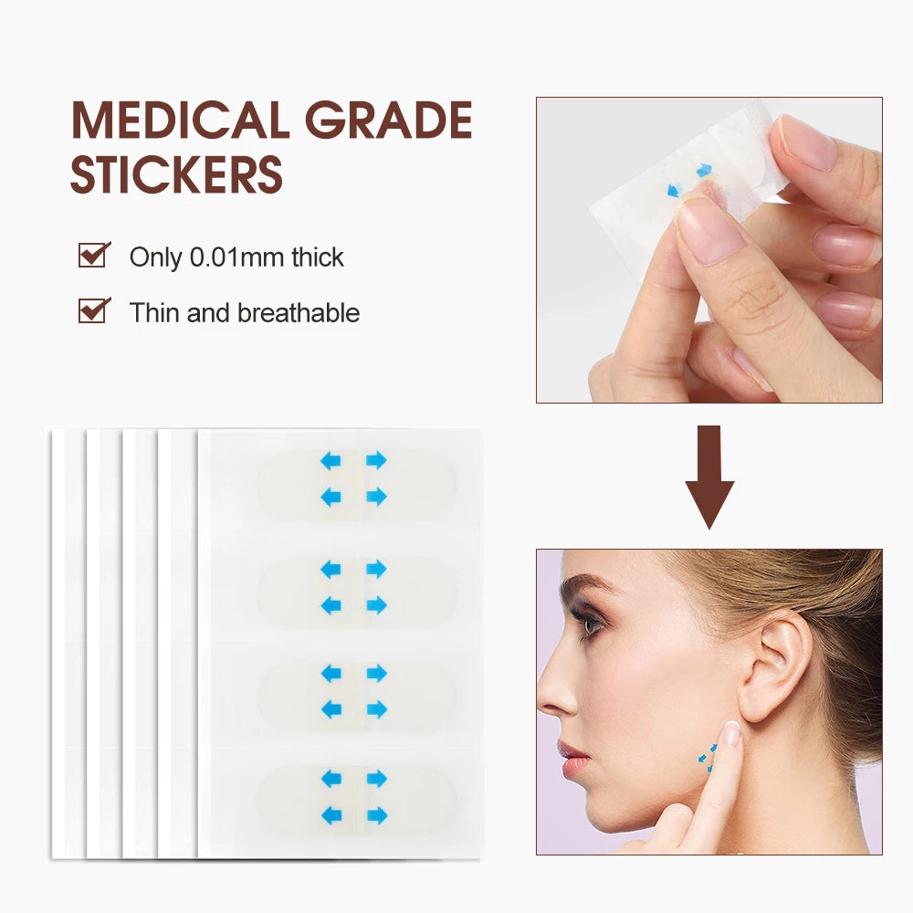 80-Piece Invisible Face Lifting Tapes | Instant V-Shape Facial Slimming Stickers lifestyle view