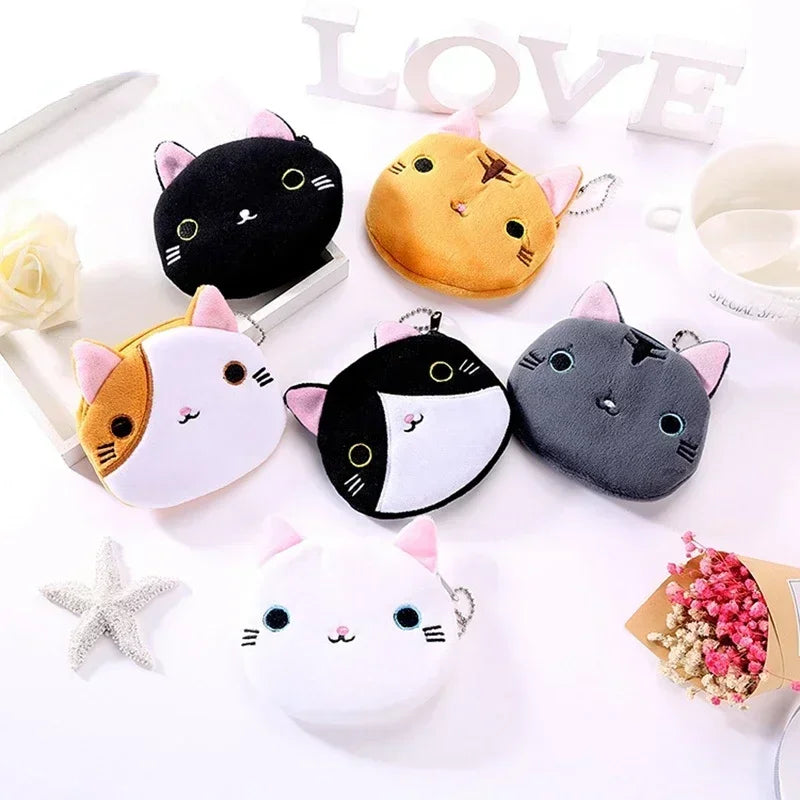 Cute Animal Plush Coin Purse | Zipper Change Purse with Keychain Mini Wallet additional angle