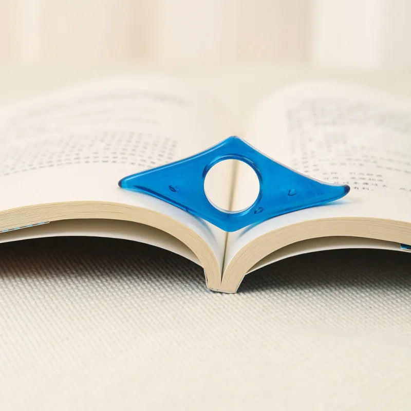 Transparent Acrylic Book Page Holder Thumb Book Holder Ring Book Opener Bookmark Readi close-up view