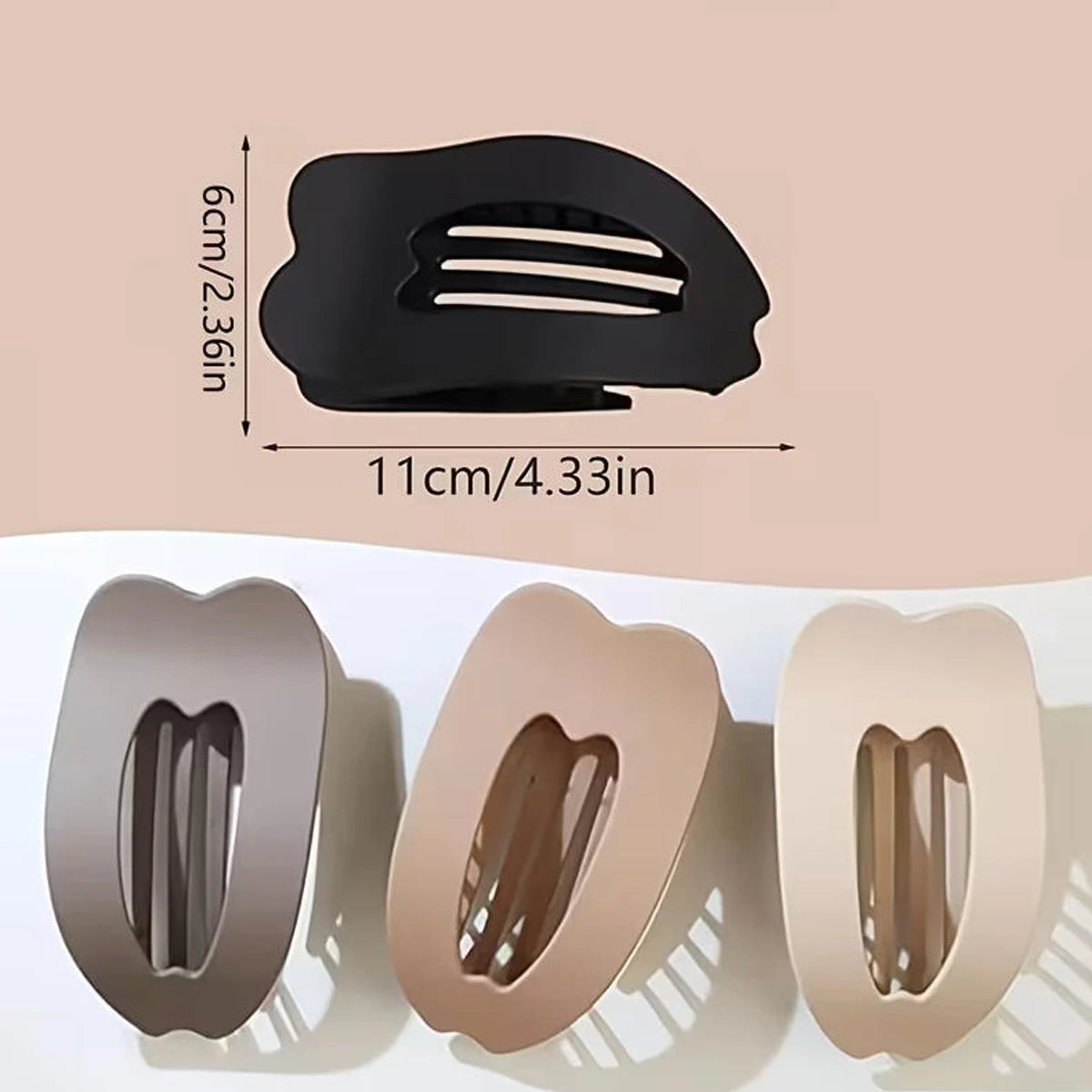 4pcs Flat Hair Clips Large Strong Hold Non-Slip Grip for Thick And Fine Hair Solid Color