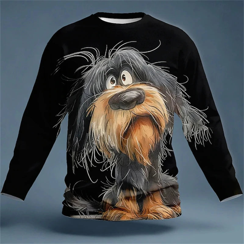 2026 Fun 3D Animal Print Men's T-Shirt Hip-Hop Streetwear Spring Oversized Fashion Cr lifestyle view