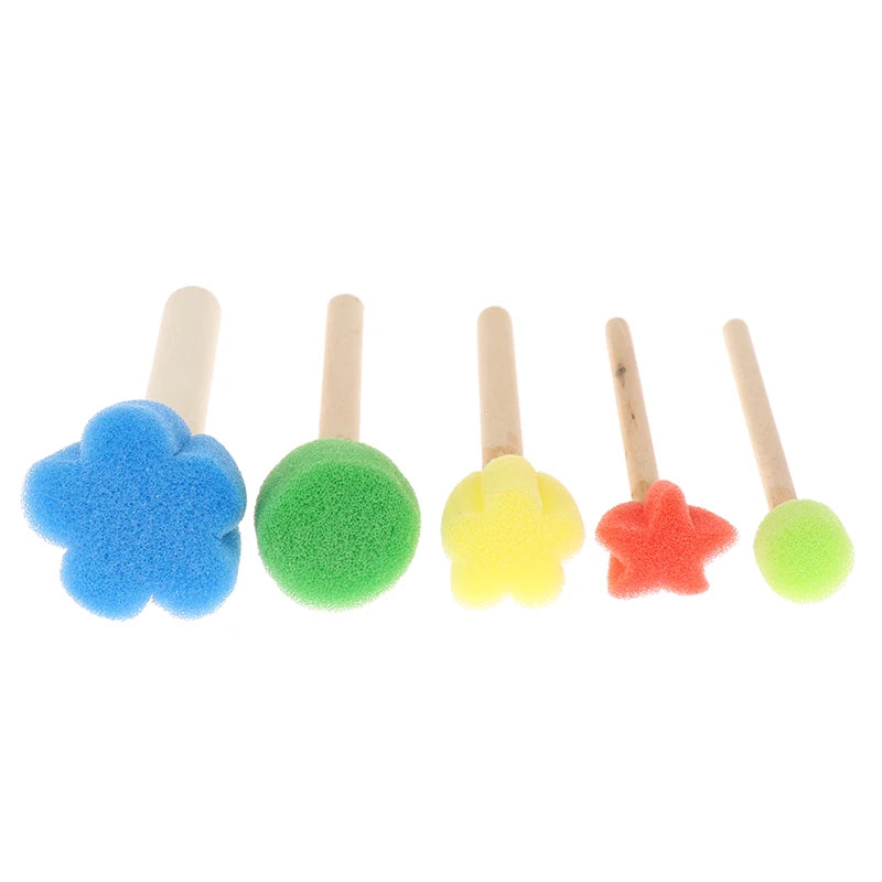Kids Toddler Sponge Stamp Brush Kits Flower Drawing Toys for Children Paint Art alternate view