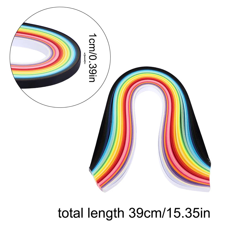 260pcs Rainbow Paper Quilling Strips Set | Paper Craft DIY Kit for Handmade Gifts alternate view