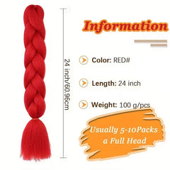 24Inch Synthetic Long Box Jumbo Braiding Hair Extensions Yaki Straight Texture for Women detail view