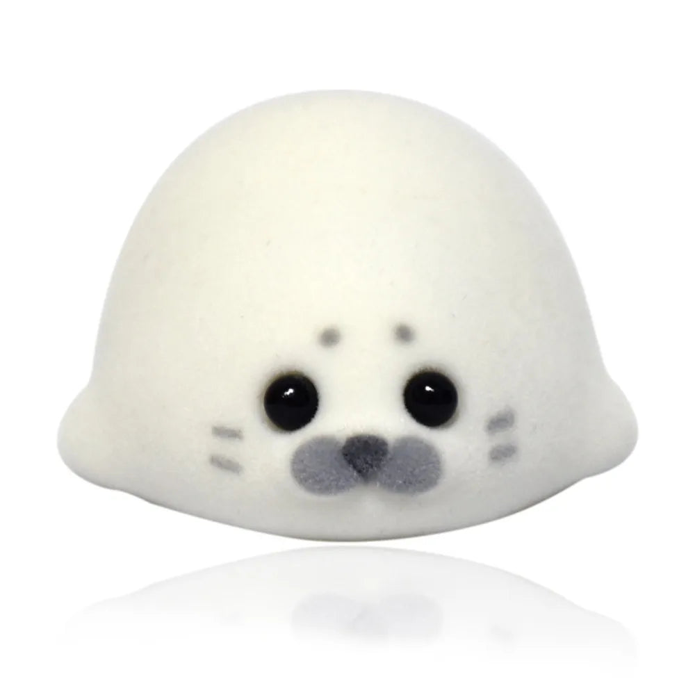 Chubby Hamster Penguin Squeeze Toy Flocked Seal Bunny Animal Figure Stress Relief Toy close-up view
