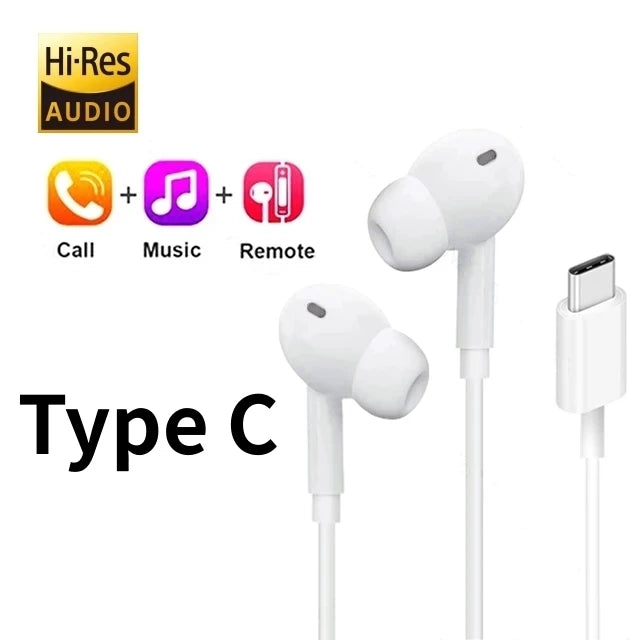Wired Earphones close-up view
