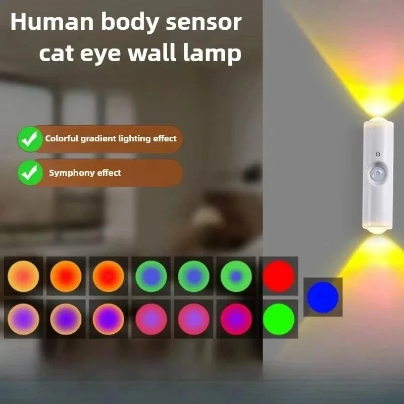 Smart RGB Gradient Night Light | Magnetic Motion Sensor Rechargeable Wall Lamp detail view
