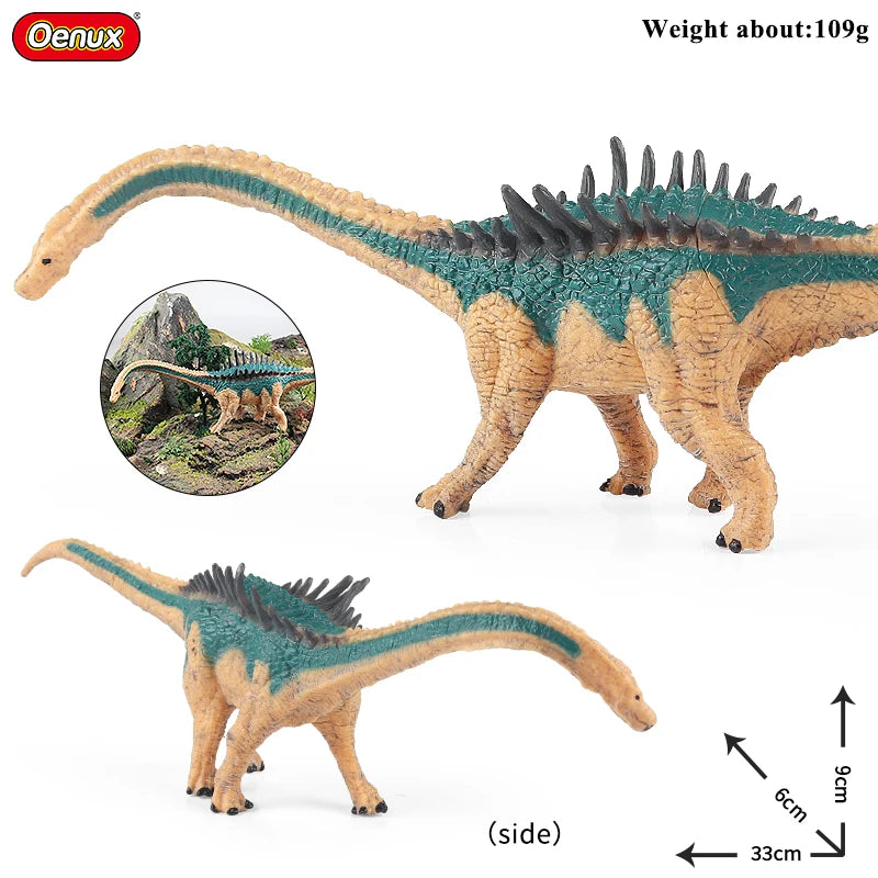 Oenux Jurassic Dinosaurs Action Figures Set | 5 Realistic PVC Models Collection Toy alternate view