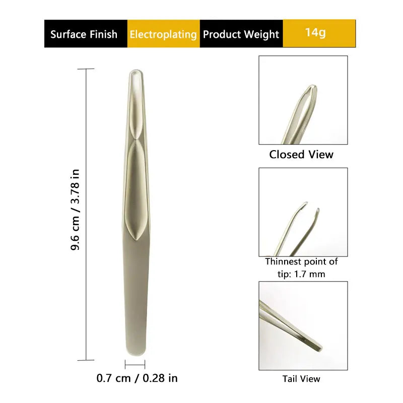 Premium Round Head Tweezers for Eyebrow & Facial Hair Removal Seamless Clips Short Ha lifestyle view