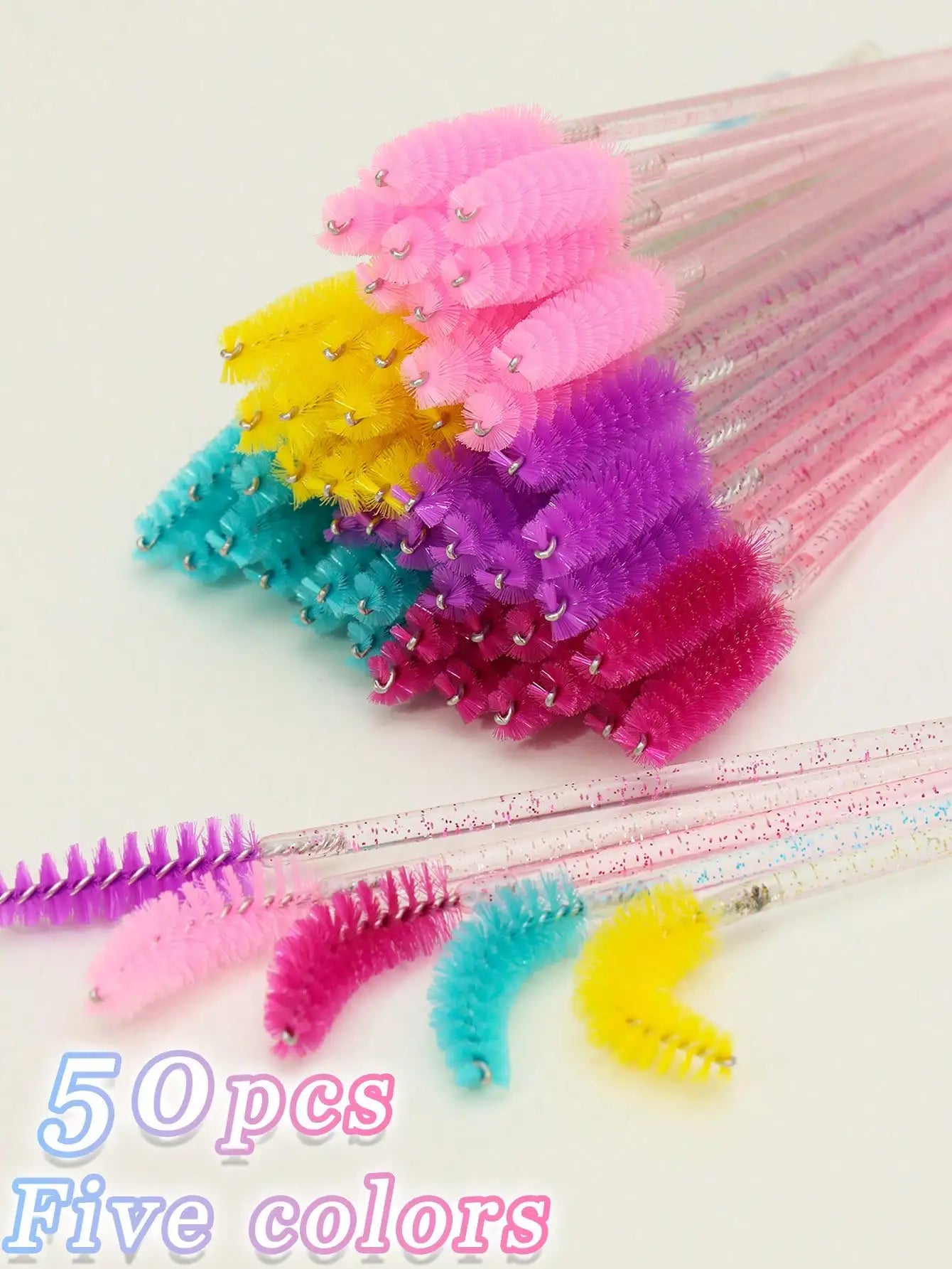 50Pcs Crystal Eyelashes Brush Comb Disposable Eye Lashes Extension Mascara Wands Make lifestyle view