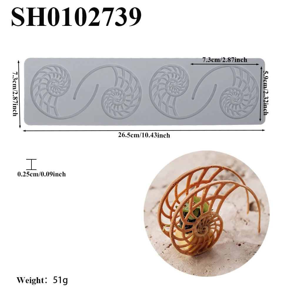 Fishbone Butterfly Geometric Lines Sugarcraft Silicone Pad | Lace Mat for Chocolate a lifestyle view