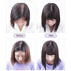 25cm Wig Piece Straight Hair Toppers Hairpiece Anti-Slip Clip In Women Bangs Fringe Natural Hair Extensions Wig