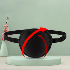 Single Eye Patch for Pirate Cosplay & Sleep Aid | Black Unisex Eyepatch alternate view