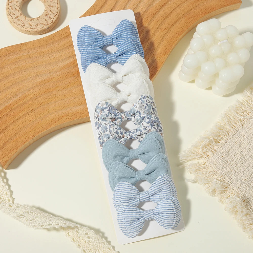 10PCS/Set New Fabric BB Hair Clip Children's Girls' Teenagers' Side Bangs Clip Girls' Party Daily Decoration Hair Accessories