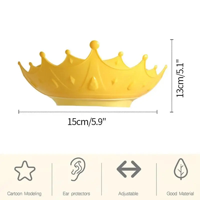 1Pc Crown Adjustable Baby Shower Cap Bath Wash Hair Shield Hat Protect Children Waterproof Prevent Water Into Ear for Kids