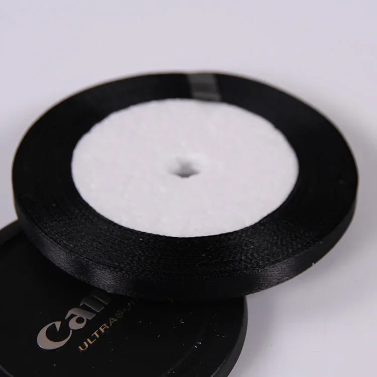 22 Meters/Roll 6mm Silk Satin Ribbons Christmas Halloween Birthday Party Gift Wrapp additional angle