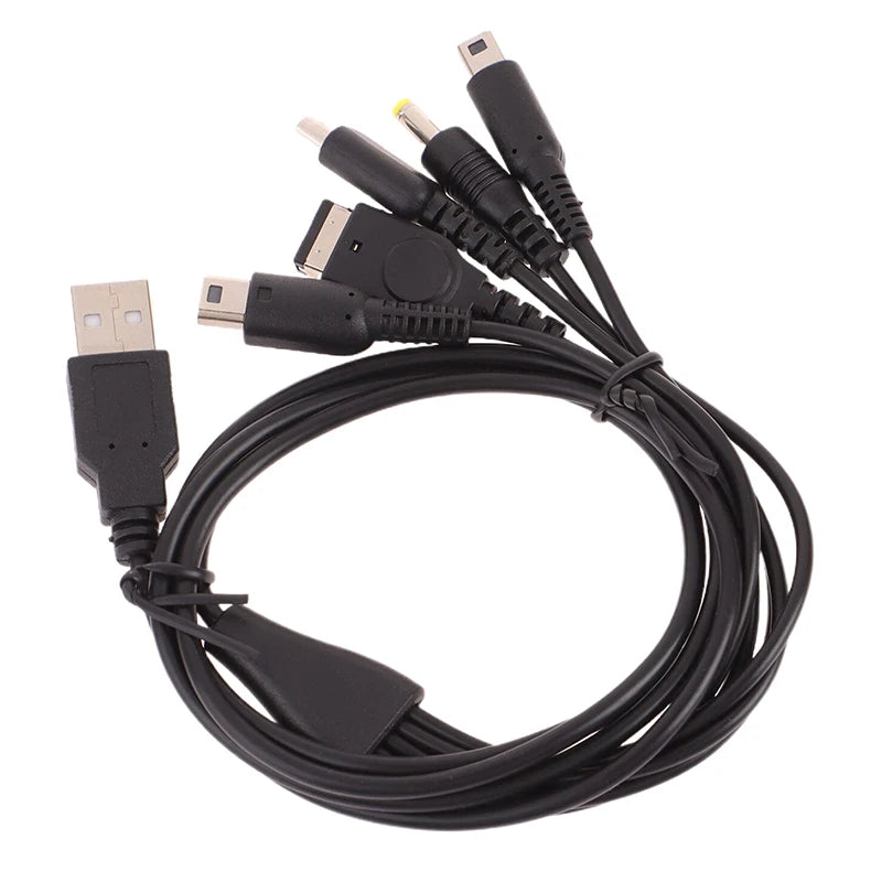 5-in-1 USB Game Charger Cable for 3DS, PSP, Wii U | Fast Charging Cord close-up view