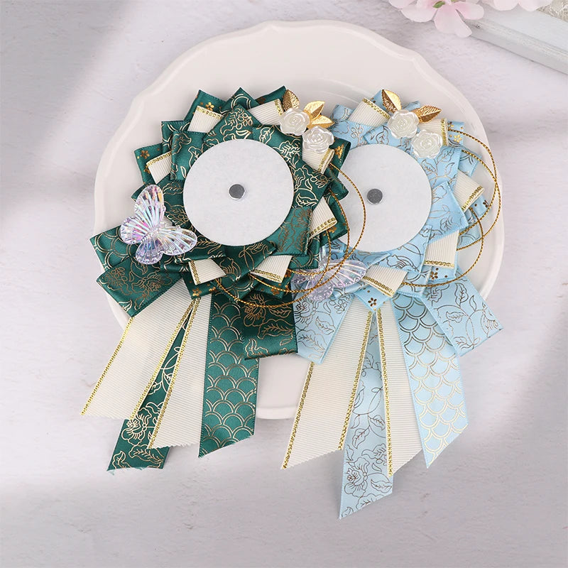 Fashion Ribbon Cosplay Ita Bags Rosette Protection Flower Pin Holder Adapt to 55-75mm close-up view