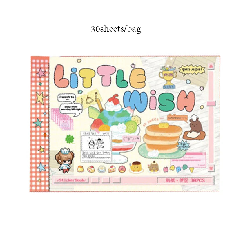 Mr. Paper Duplex Sticker Book 30 Sheets | Korean Cute Style Creative Handbook Material detail view