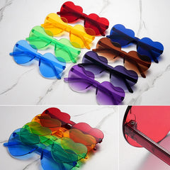 Color heart shape ocean personality Frameless Children's Sunglasses Candy Love Sungla alternate view