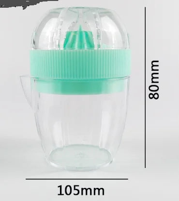 Manual Citrus Juicer with Lid | No Mess Lemon Squeezer for Fresh Juice close-up view