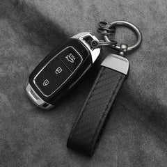 Carbon Fiber Car Key Chain Buckle Key Ring close-up view