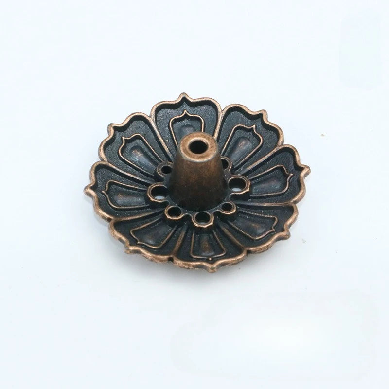 Metal Zen Lotus Buddha Incense Burner | Decorative Incense Stick Holder for Office and H detail view