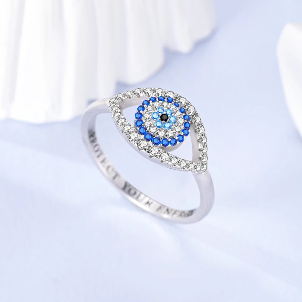 925 Sterling Silver Heart Ring with Cubic Zircon | Geometric Wedding Band for Women lifestyle view