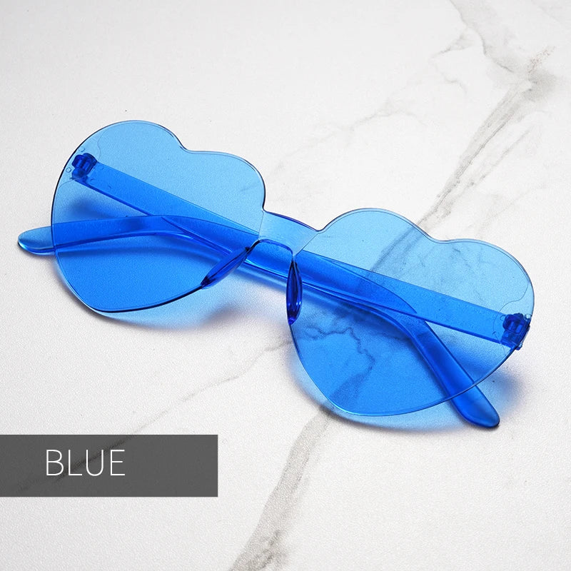 Color heart shape ocean personality Frameless Children's Sunglasses Candy Love Sungla alternate view