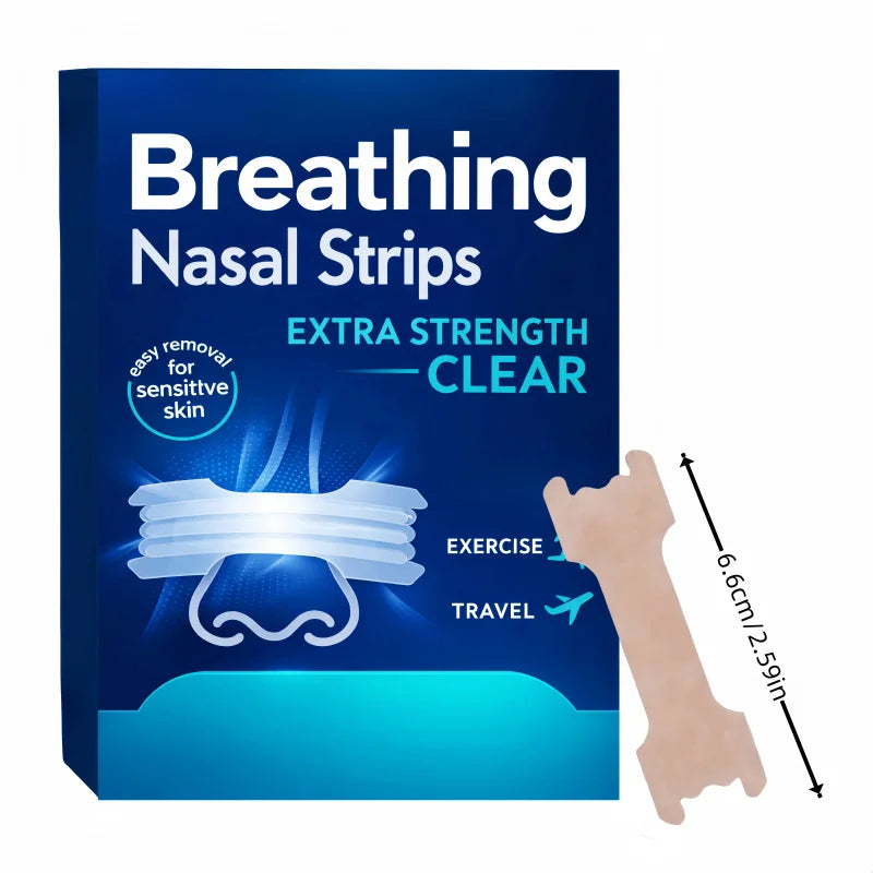 Breathable Sports Nose Strips | 30 Pack for Better Breathing and Restful Sleep close-up view