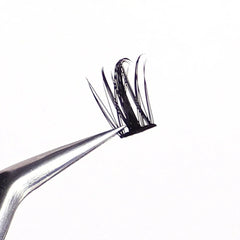 160 Pcs Wheat-Ear Shape Fake Eyelashes Fine Stem, DIY Eyelash Extension, Thick Segment close-up view
