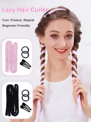 1.6-Meter Extended Lazy Curling Iron With Fine Waves No Heat Or Damage To Hair Sponge Hair Loop Hair