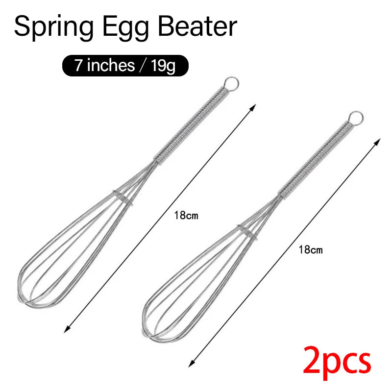 Mini Stainless Steel Balloon Whisk | 3-Wire Manual Egg Beater detail view