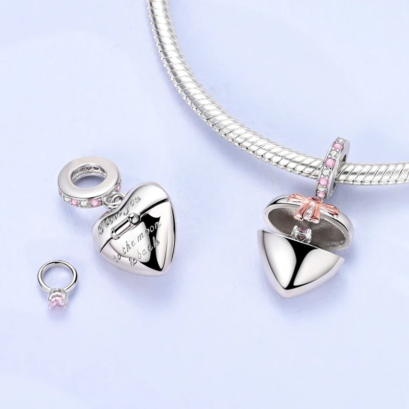 New 925 Sterling Silver Openable Charm Beads Matryoshka Mummy Easter Egg Whale Pendan lifestyle view