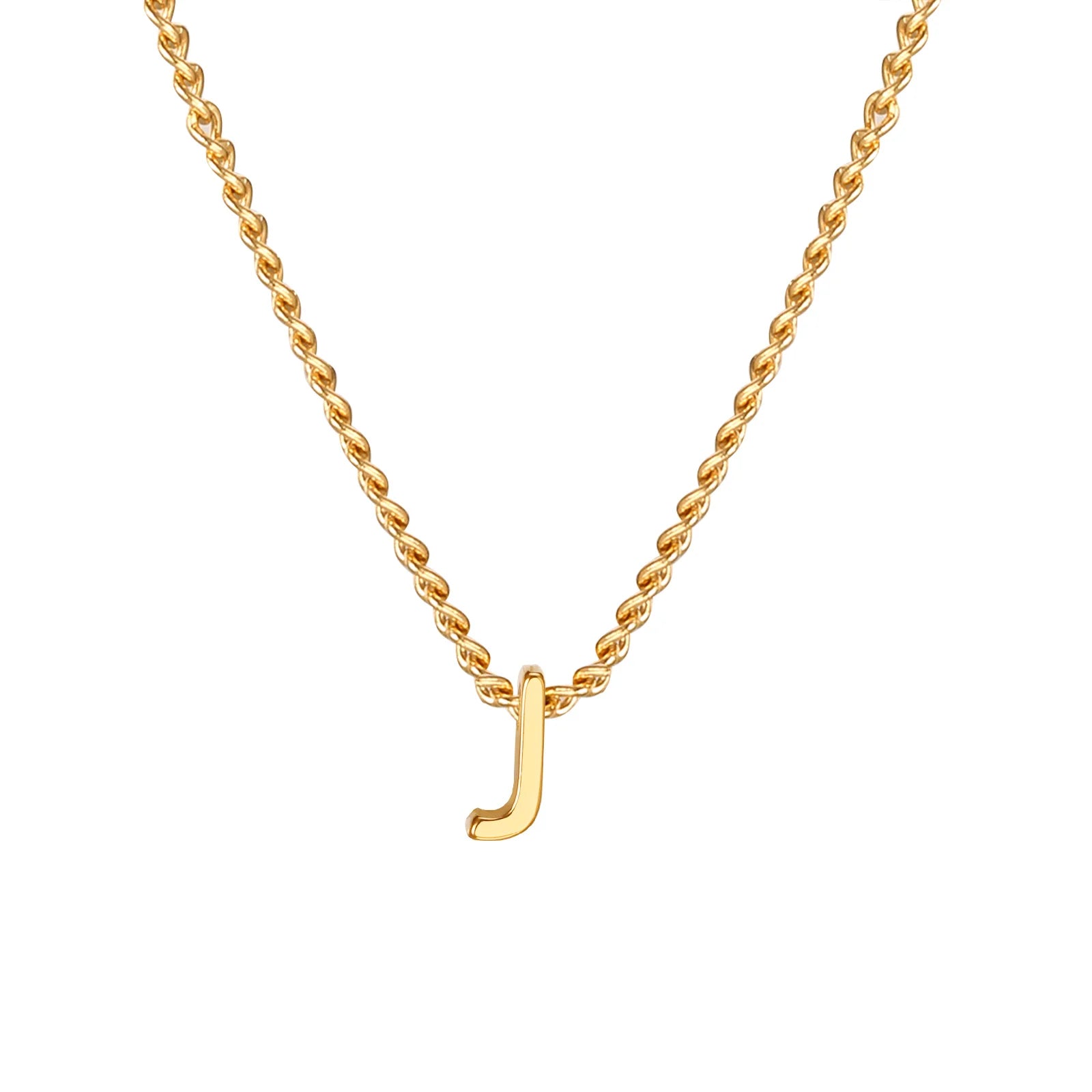 Vnox Chic Tiny A-Z Letters Necklaces for Women Girls, Gold Color Stainless Steel In additional angle