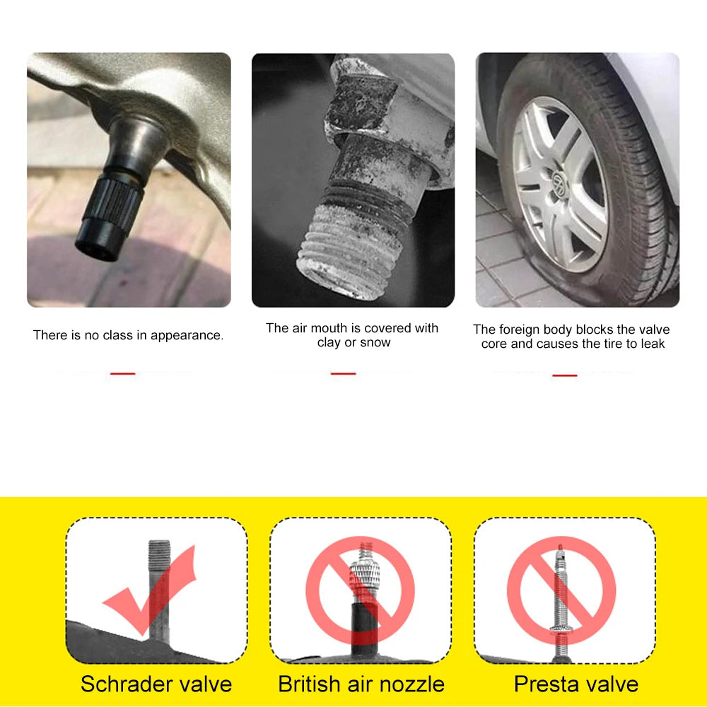 4PCS Tire Valve Stem Caps Leak Proof Universal Car Stem Covers additional angle