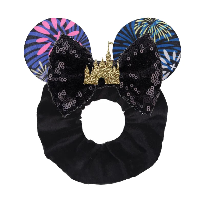 Women Ears Hair Scrunchies Velvet Hairbands For Girls Sequins Bows Headband Women Tri lifestyle view