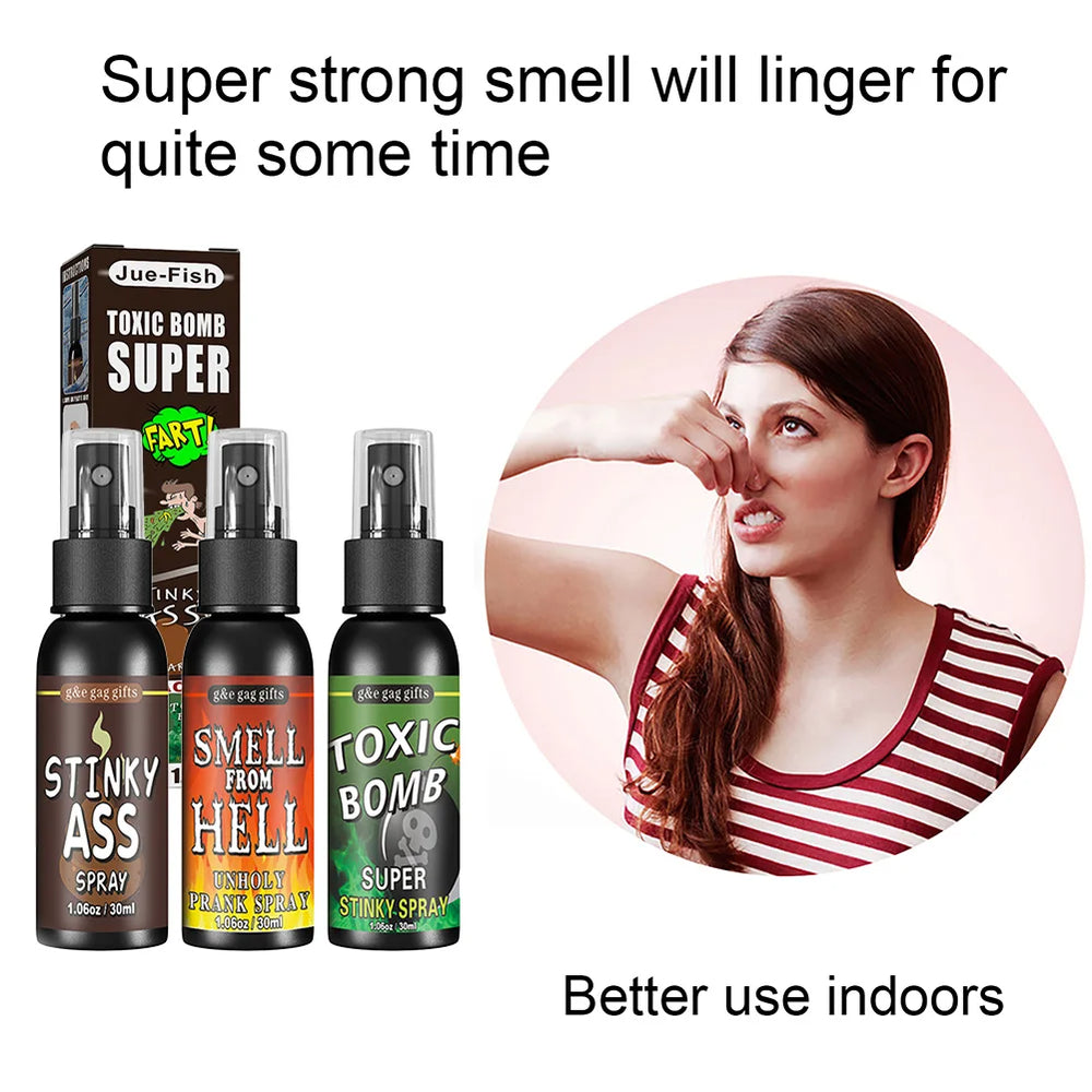 30ml Fart Gag Spray Prank Joke Plastic Liquid Fart Gag Party Supplies Stinky Fart for lifestyle view