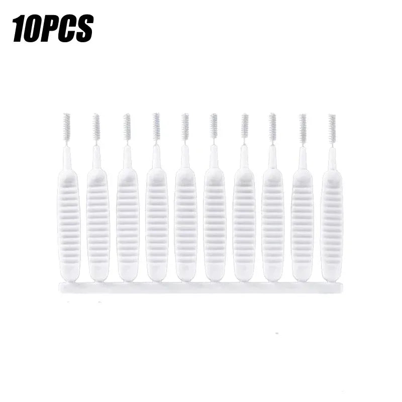10-100PCS Shower Cleaning Brush Bathroom Micro Nylon Brush Nozzle Anti-blocking Clean alternate view