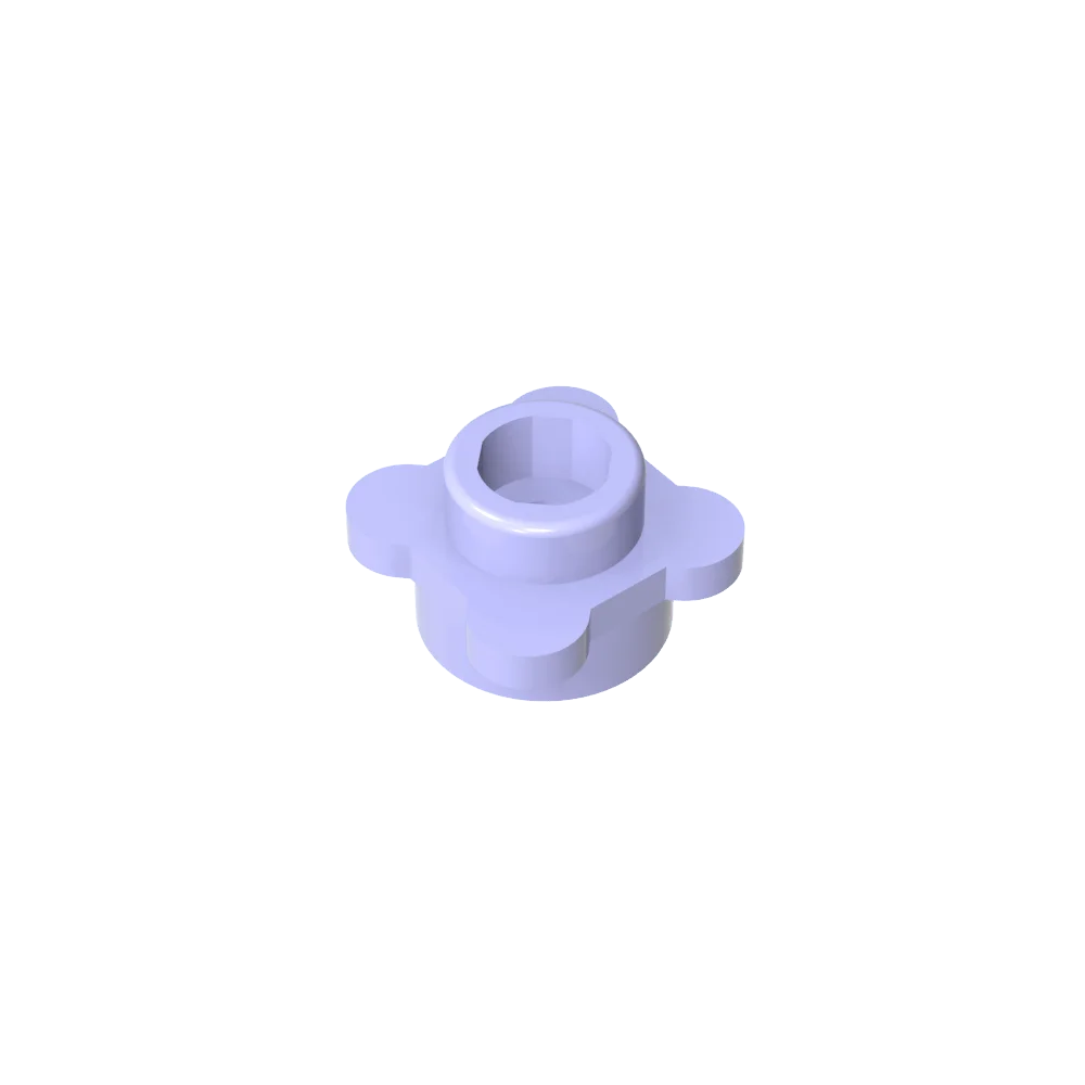 Gobricks GDS-839 Plate Round 1x1 with Flower Edge | Compatible with Lego 33291 28573 close-up view