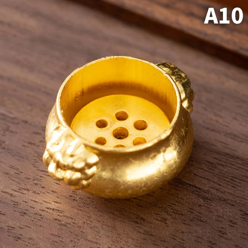 Dragon Turtle Incense Holder | Brass Alloy Incense Burner with Snail Sculpture detail view