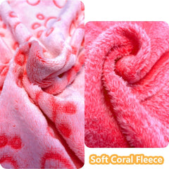1pcs Ultra-Soft Paw Print Dog Blankets - Machine Washable, Cozy Pet Pillow Pads for In close-up view