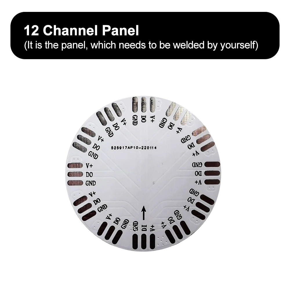 WS2812B LED Firework Light Module Panel 10/11/12/13 Channel | Individually Addressa additional angle