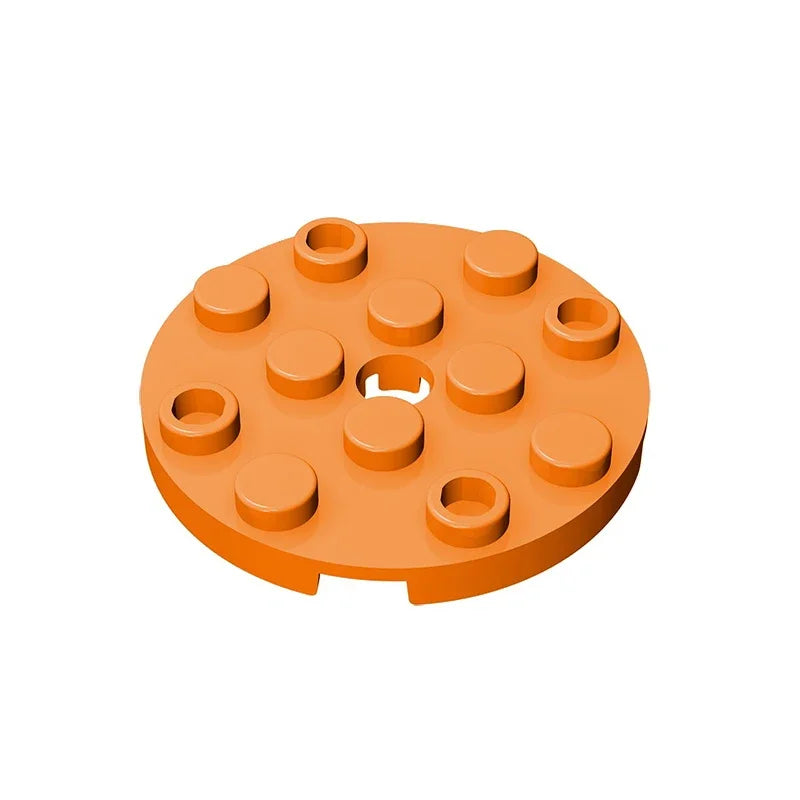 Gobricks GDS-841 Round Plate 4x4 with Hole | Compatible Building Block for DIY Creations detail view