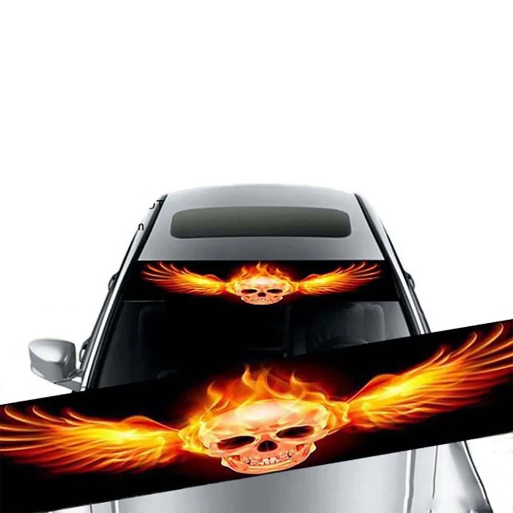 Car Sunshade Stickers Auto Front Windshield 3D Vinyl Film Rear Gear Sunshade Decorative Decals Stickers Cars Decorative Stickers