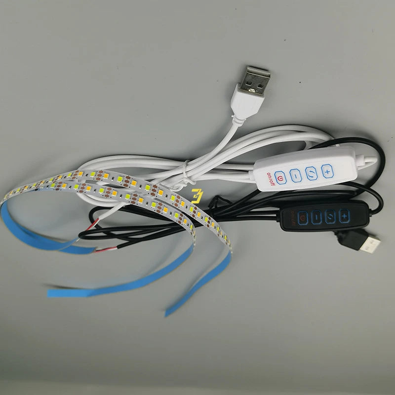 5V USB LED Strip Light | Two-Color Temperature with Electrodeless Dimming close-up view