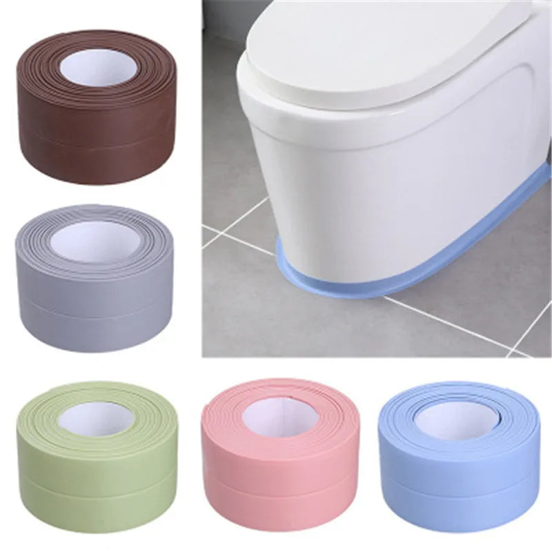 Waterproof Wall Stickers Sealing Tapes PVC Adhesive Sealing Strips Sink Edge Tape Kit lifestyle view